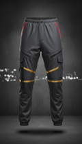 Gold Flash accent technical cargo pants